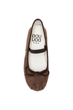 bow-detail ballerina DOUUOD KIDS | BAL580MARRONE